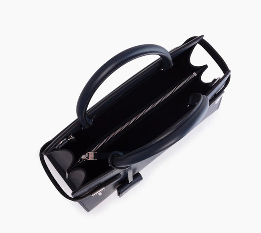 MEDIUM HANDBAG IN SMOOTH LEATHER AND SUEDE